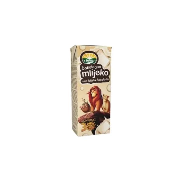 Čokoladno mleko Z'BREGOV Lion king bela čokolada 200ml 0