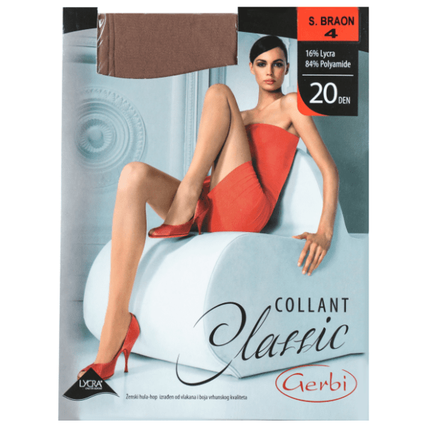 COLLANT Classic hulahopke 20den svetlobraon L 4 0