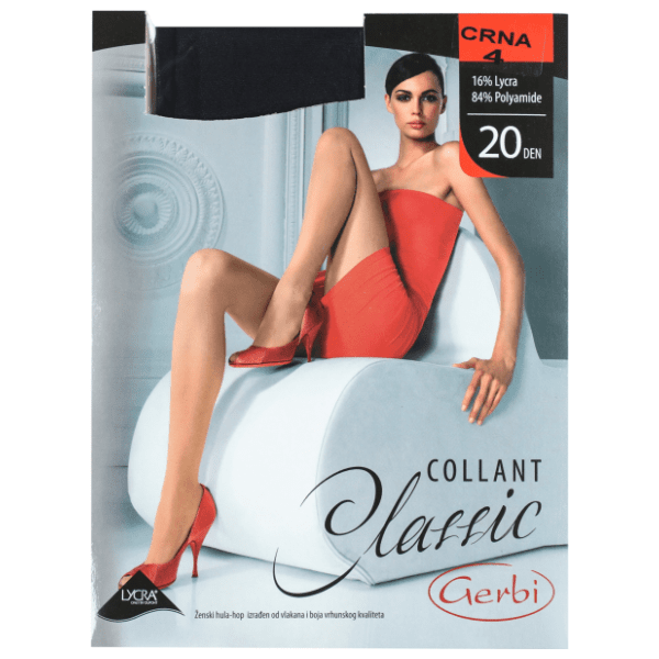 COLLANT Classic hulahopke 20den crne L 4 0