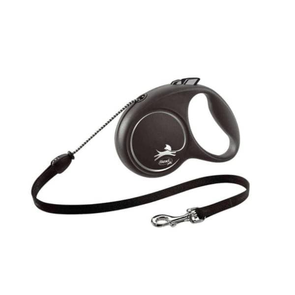 FLEXI Black design cord povodac za pse M 5m sivi 0