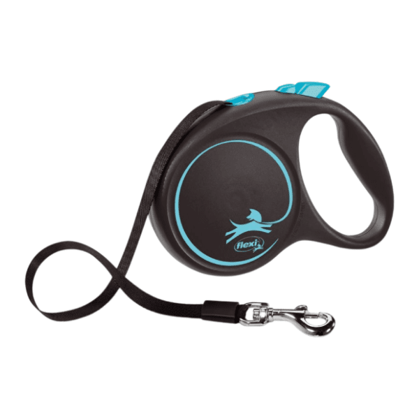FLEXI Black design tape povodac za pse S 5m plavi 0