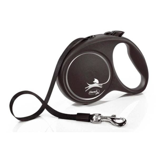 FLEXI Black design tape povodac za pse S 5m sivi 0