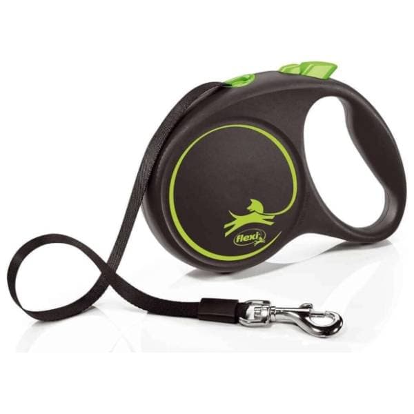FLEXI Black design tape povodac za pse S 5m zeleni 0