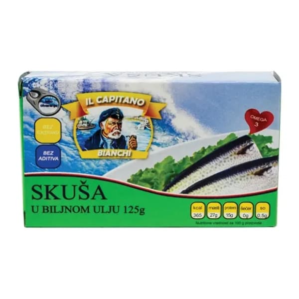 IL CAPITANO skuša u biljnom ulju 100g 0