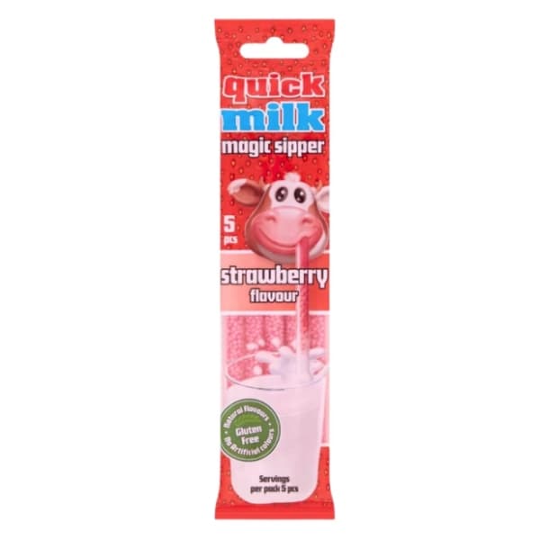 Instant napitak QUICK MILK magična slamčica jagoda 30g 0
