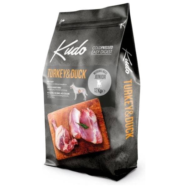 KUDO Medium&maxi junior hrana za pse ćuretina i pačetina 12kg 0