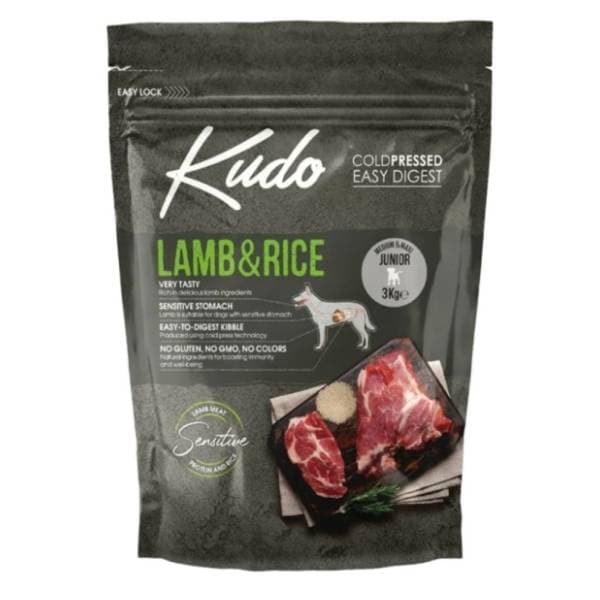 KUDO Medium&maxi junior hrana za pse jagnjetina i pirinač 3kg 0