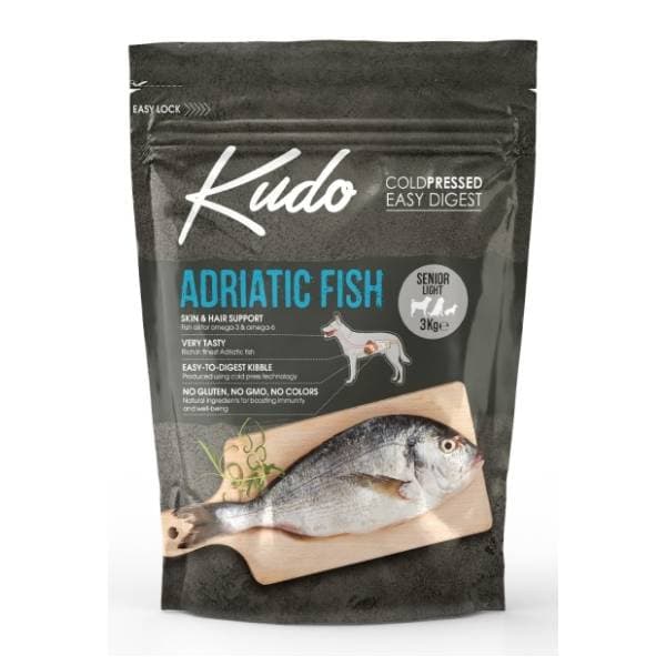 KUDO Senior light hrana za starije pse adriatic fish 3kg 0