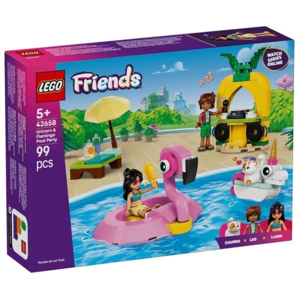 LEGO Friends zabava na bazenu s jednorogom i flamingom 42658 0