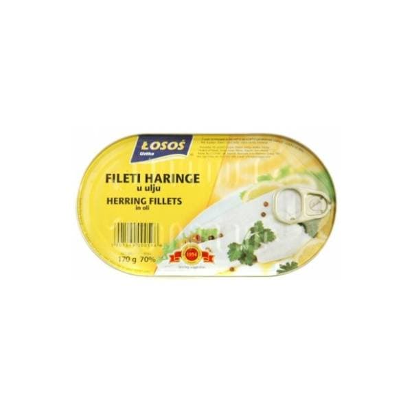 LOSOS haringa fileti u biljnom ulju 170g 0