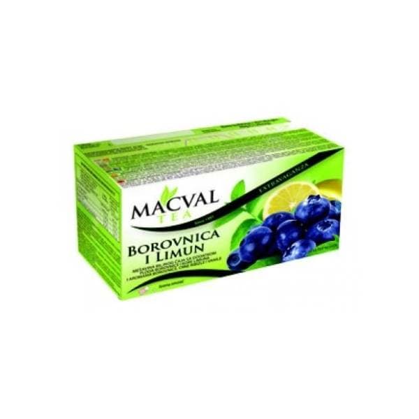 MACVAL čaj borovnica i limun 40g 0