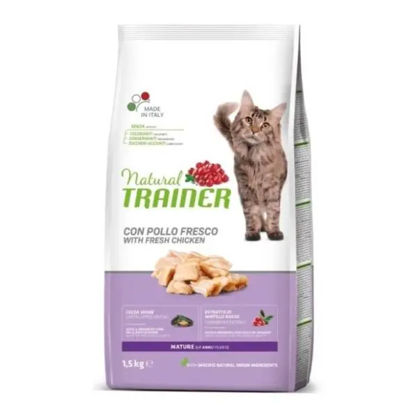 NATURAL TRAINER hrana za starije mačke piletina 1,5kg 0