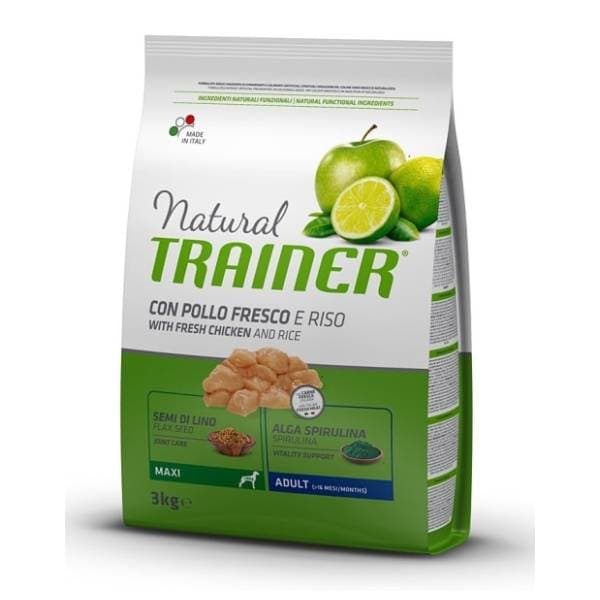 NATURAL TRAINER Maxi adult hrana za pse piletina 3kg 0