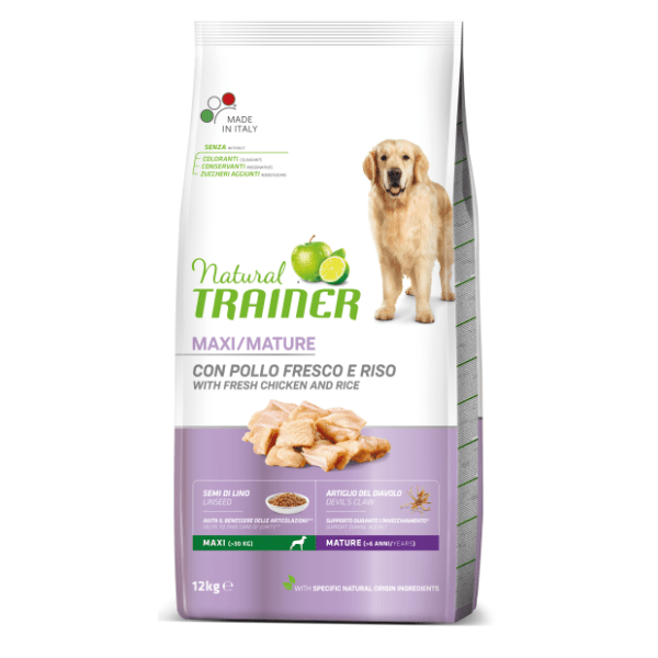 NATURAL TRAINER Maxi mature hrana za pse piletina 12kg 0