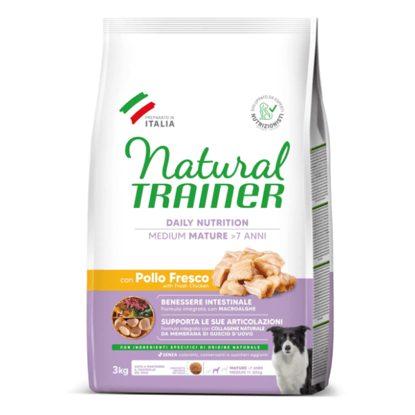 NATURAL TRAINER Medium mature hrana za pse piletina 3kg 0