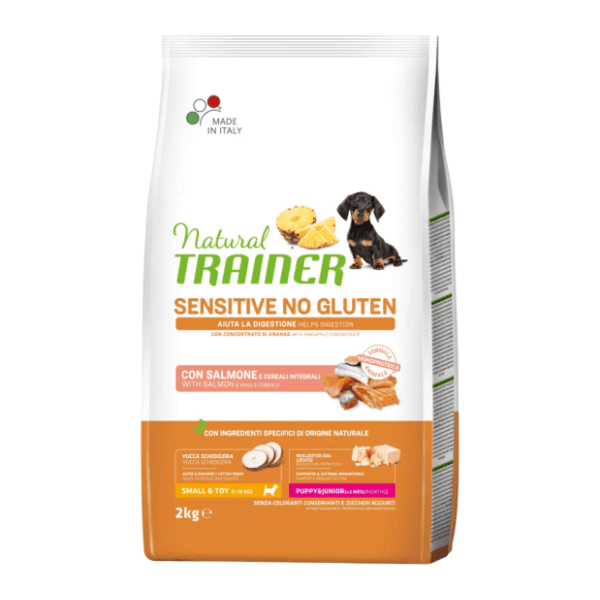 NATURAL TRAINER Sensitive hrana za štence bez glutena losos 2kg 0