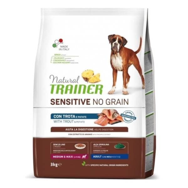 NATURAL TRAINER Sensitive no grain hrana za pse pastrmka 3kg 0
