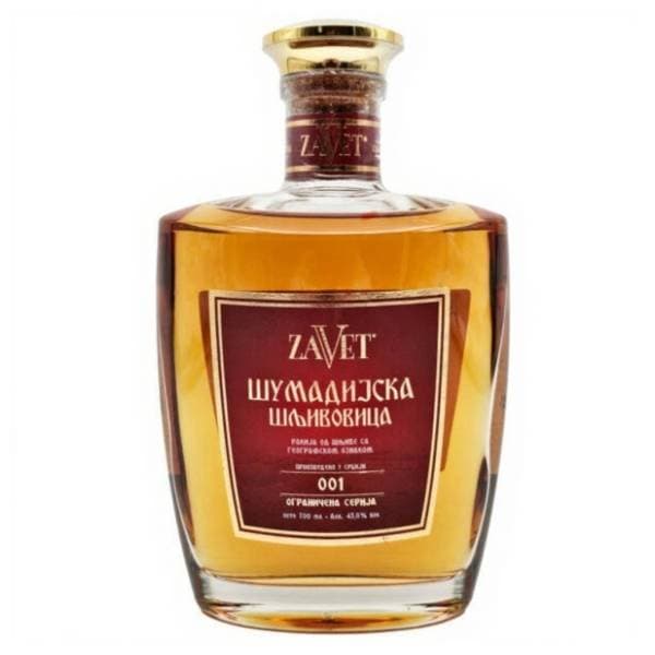Rakija ZAVET Šumadijska šljiva 0,7l 0