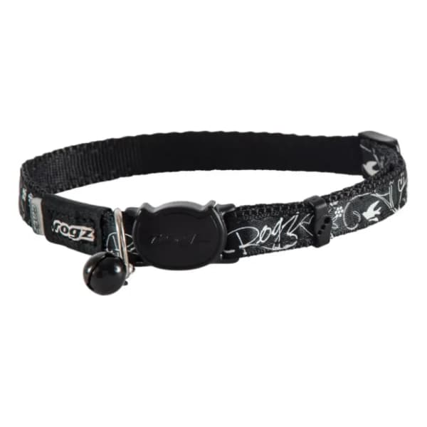 ROGZ SilkyCat ogrlica za mačke 20-31cm crna 0