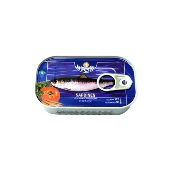 Sardina LA PERLA sa povrćem 125g 0