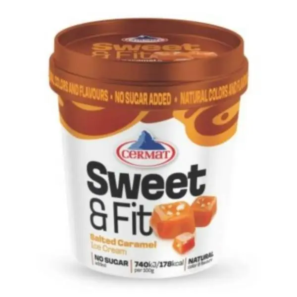 Sladoled CERMAT sweet & fit caramel 473g 0