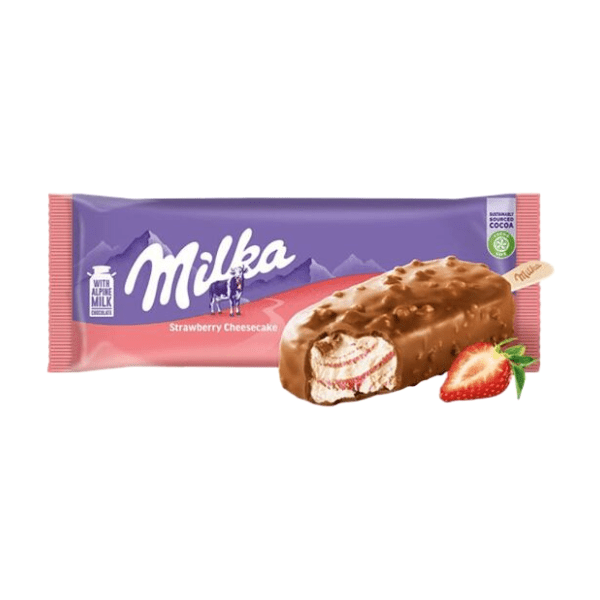 Sladoled MILKA strawberry cheesecake štapić 90ml 0