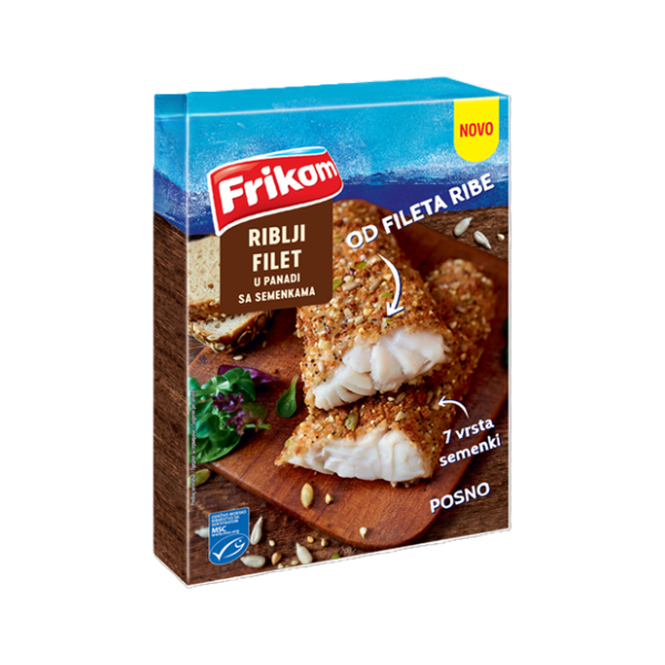 Smrznuta panirana riba FRIKOM sa semenkama 250g 0