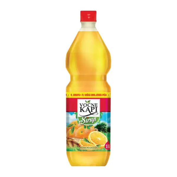 Sok sirup VOĆNE KAPI pomorandža 1l 0