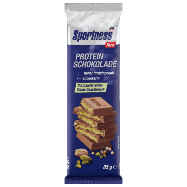 SPORTNESS proteinska čokoladica pistaći sa zaslađivačima 85g 0