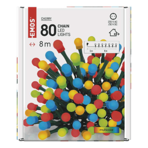 Svetleći niz sa 80 multicolor LED dioda 8m Emos 0