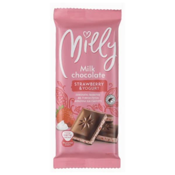 Čokolada MILLY jagoda i jogurt 100g 0