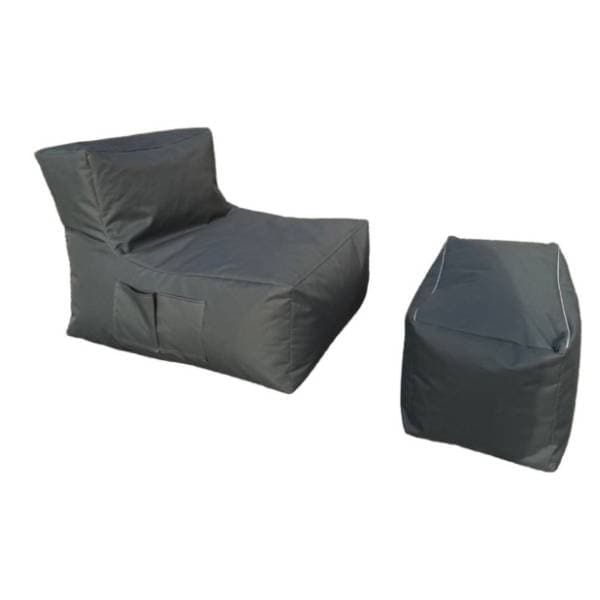 Baštenski lazy bag set ATELIER DEL SOFA XXL Sedir sivi 0
