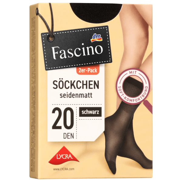 FASCINO sokne svilene mat 20den crne 2 para 35-38 0
