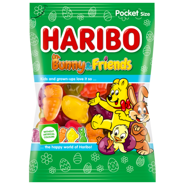 Gumene bombone HARIBO bunny & friends 90g 0