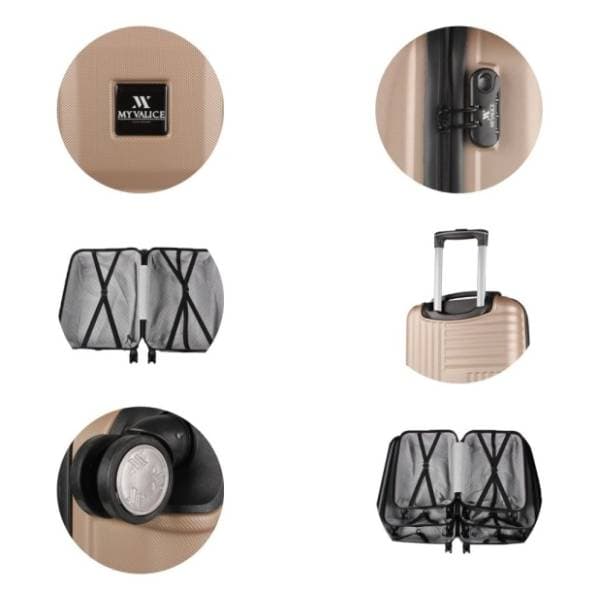 MYVALICE kofer Zoozie Bags zlatni 8609 2