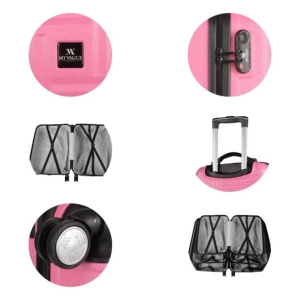 MYVALICE set kofera Zoozie Bags roze 2kom 8340 2