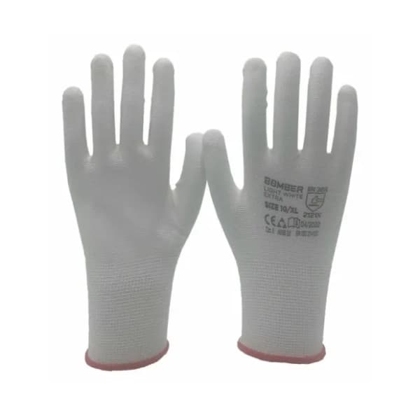 BOMBER baštenske rukavice light white 9 extra 0