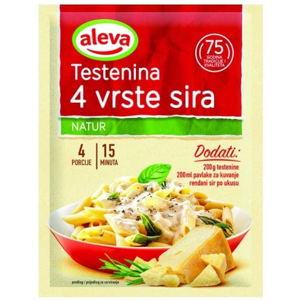 Dodatak ALEVA testenina 4 vrste sira 36g 0