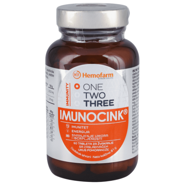 HEMOFARM one two three Imunocink tableta za žvakanje 60kom 0