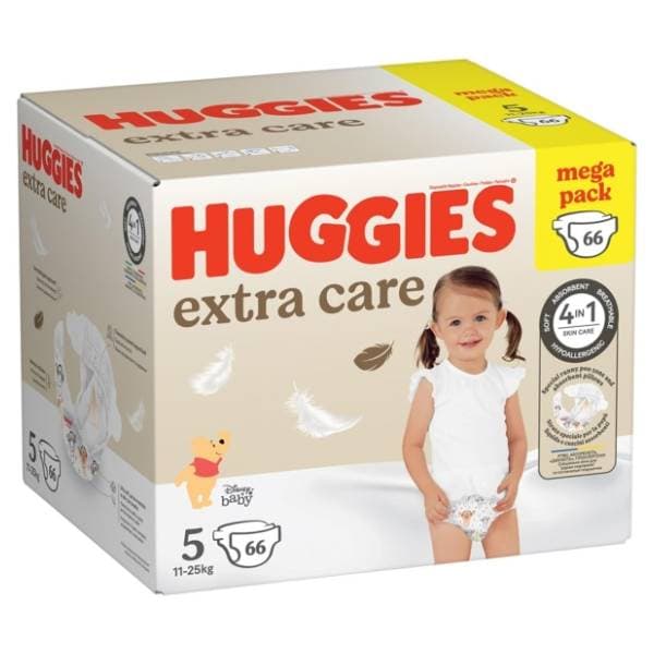 HUGGIES pelene extra care 5 66kom 0