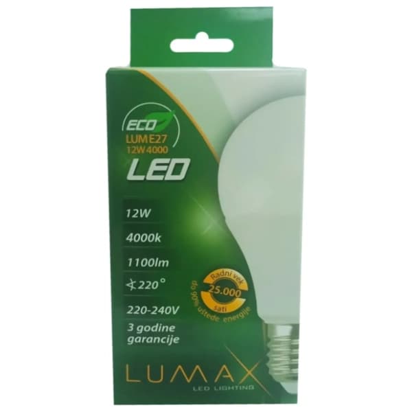 LUMAX LED sijalica E27 12W Eco Lume 4000K 0