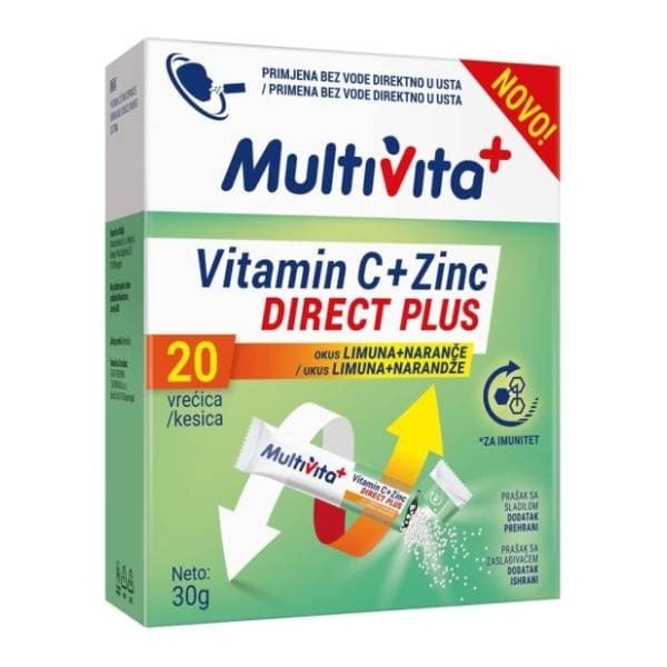 MULTIVITA vitamin C + Zinc direct 20kom 0