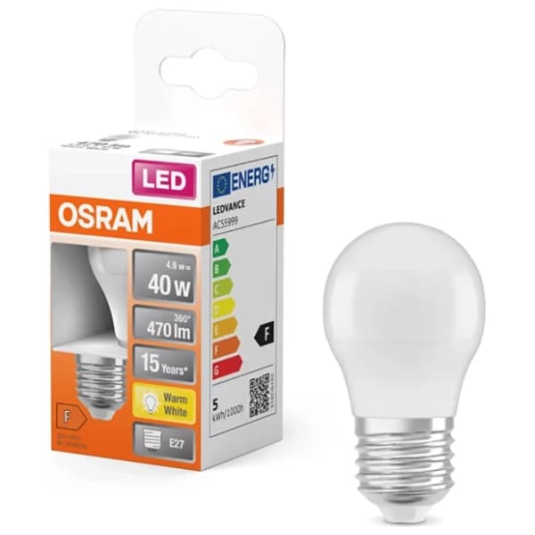 OSRAM LED sijalica E27 4.9W (40W) Ledvance 2700K 0