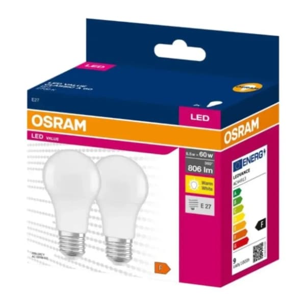 OSRAM LED sijalica E27 8,5W (60W) W/827 FS2 2kom 0