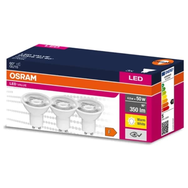 OSRAM LED sijalica GU10 4.5W (50W) Ledvance 2700K 3kom 0