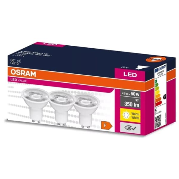OSRAM LED sijalica GU10 4.5W (50W) Ledvance 3kom 0