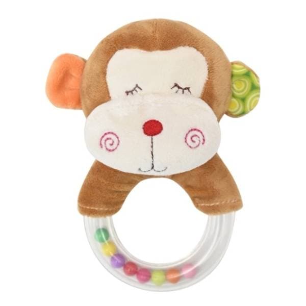 Plišana igračka zvečka ring majmunče LORELLI BERTONI 0