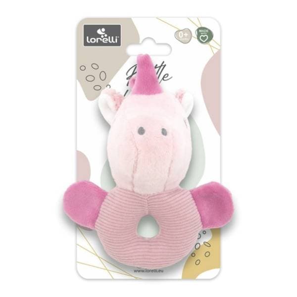 Plišana igračka zvečka za bebe unicorn LORELLI BERTONI roze 0