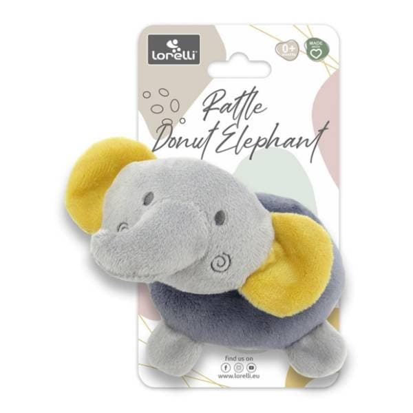 Plišana zvečka Slon LORELLI BERTONI siva 0