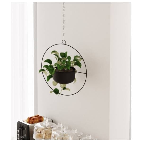 Saksija WALLXPERT Decorative pot 40x40x17cm crna 1